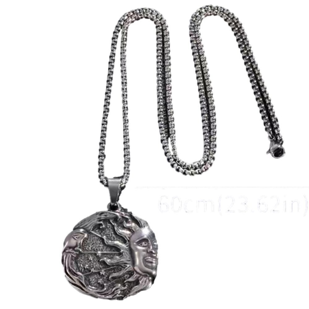 Sun and Moon Pendant and Necklace #1403 - Picture 5 of 10